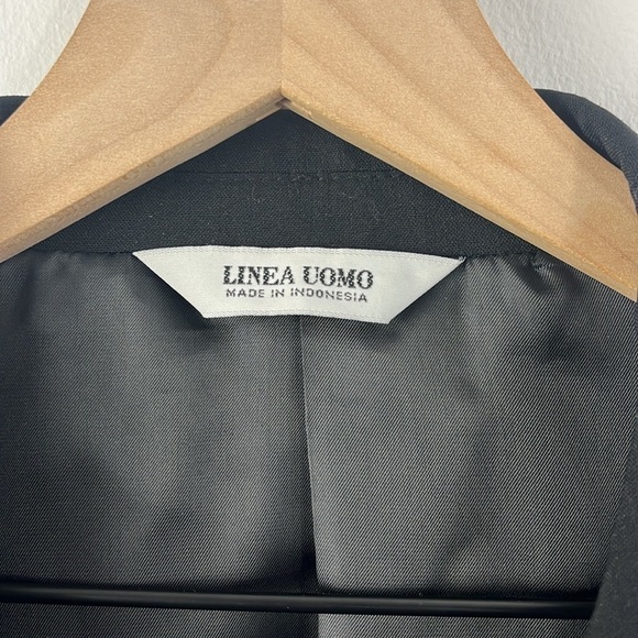 Linea Uomo Wool Tuxedo Formal Black Satin Trim Blazer Jacket Mens Size 48 XL - Picture 3 of 14